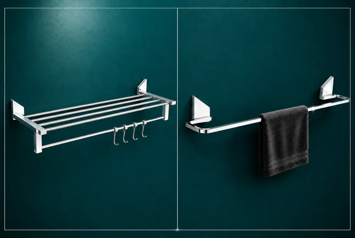 Bathroom Accessories Towel Rack and Towel Rod
